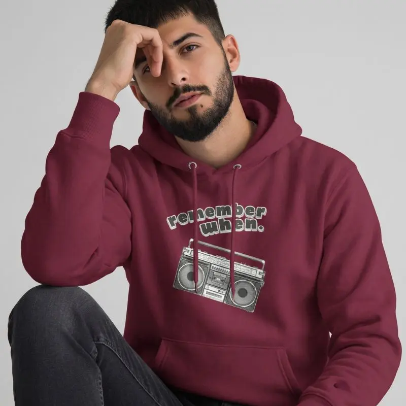 Ghettoblasteren Hoodie Mænd Main Product Image (1)