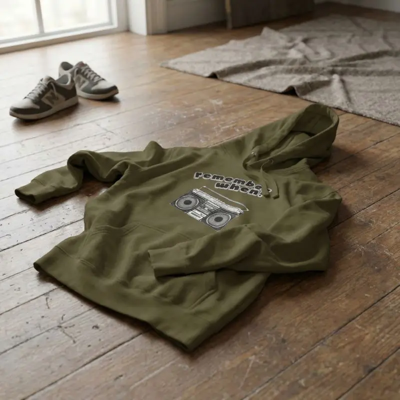 Ghettoblasteren Hoodie Mænd på gulvet