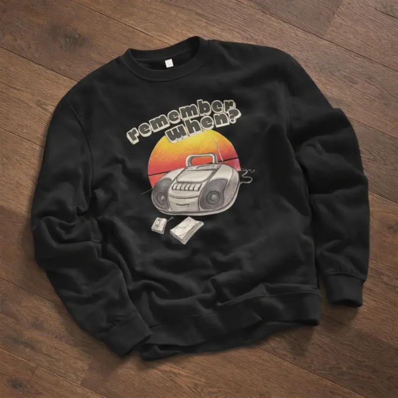 Retro Boombox Sweatshirt Mænd på gulvet